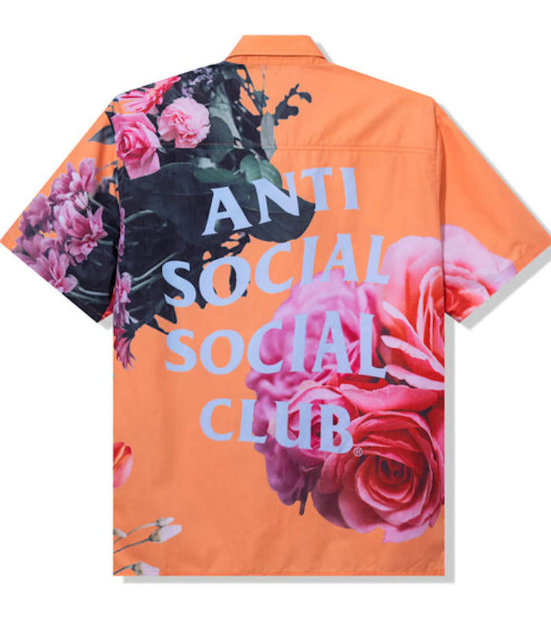 ANTI SOCIAL CLUB SUMMERS OVER BUTTON UP ORANGE