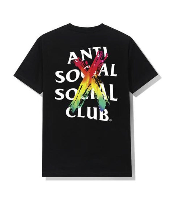 ANTI SOCIAL SOCIAL CLUB CANCELLED RAINBOW TEE BLACK FW20 - SNEAKRWRLD